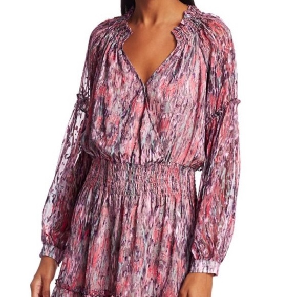 Parker “Parma Burnout Dress” Silk/Viscose Size Small New Without Tags! - Picture 4 of 10